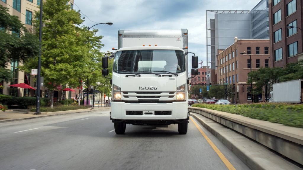 Isuzu Work Truck on City Street | Reynolds Isuzu GMC