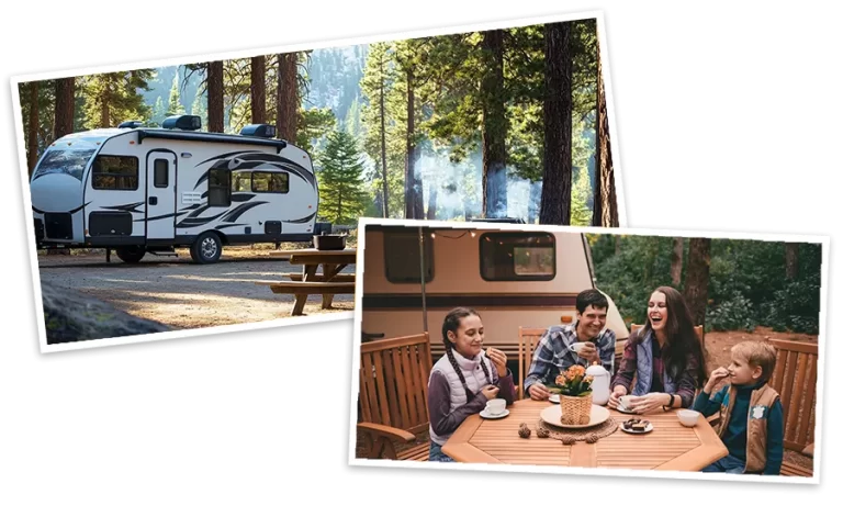 Happy campers — left photo collage