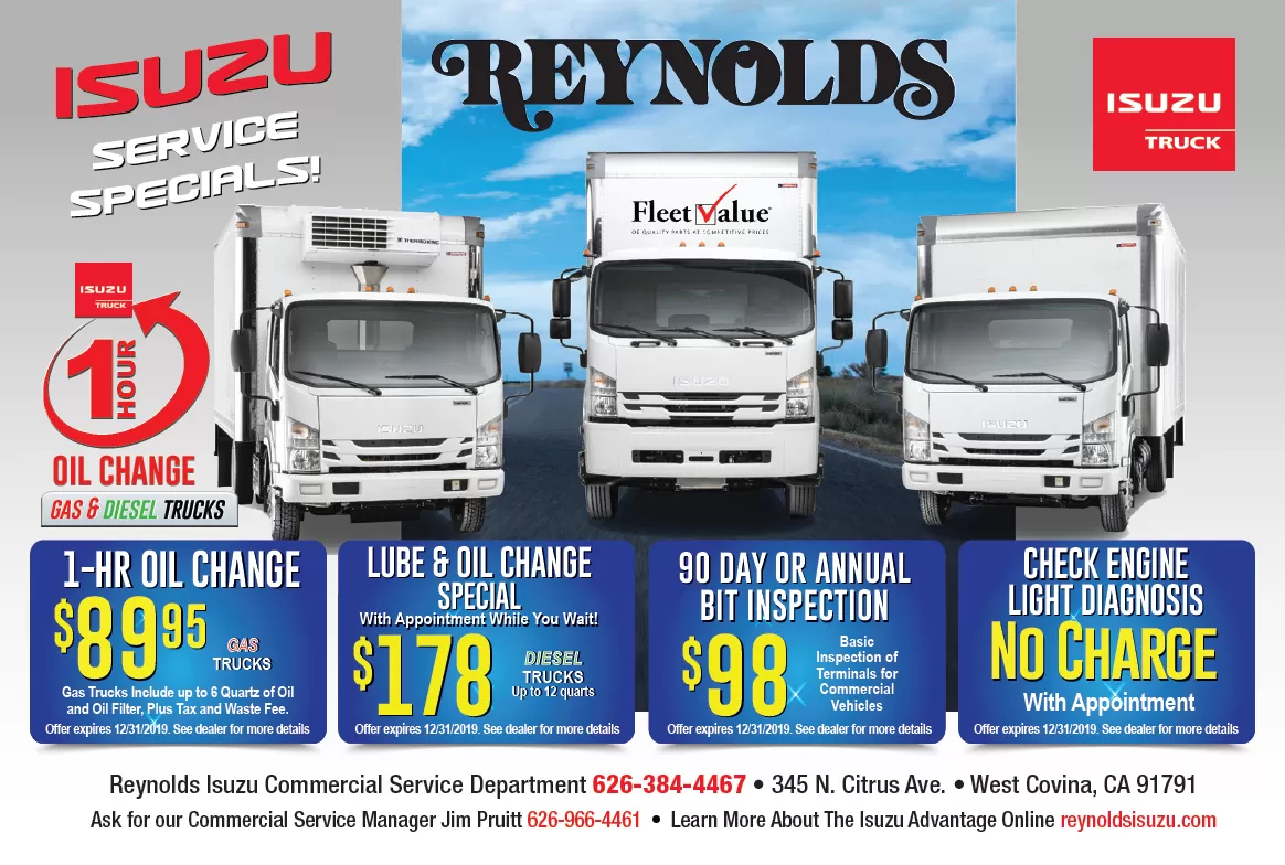 Isuzu service specials flyer