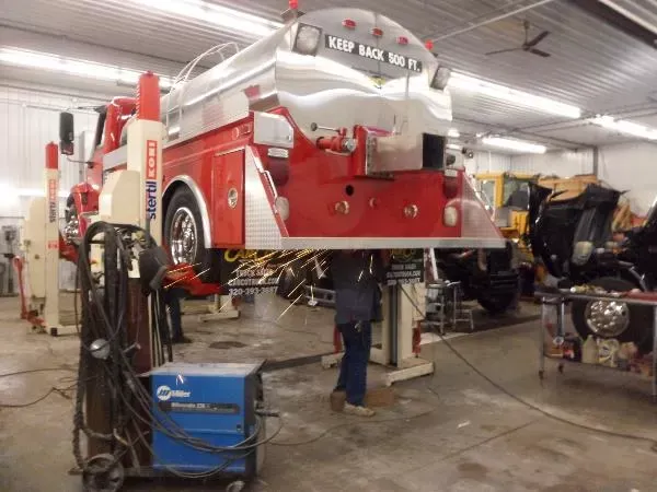 Custom Fabrication - Fire Truck in shop