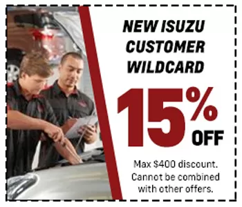 New Isuzu Customer Wildcard — 15% Off