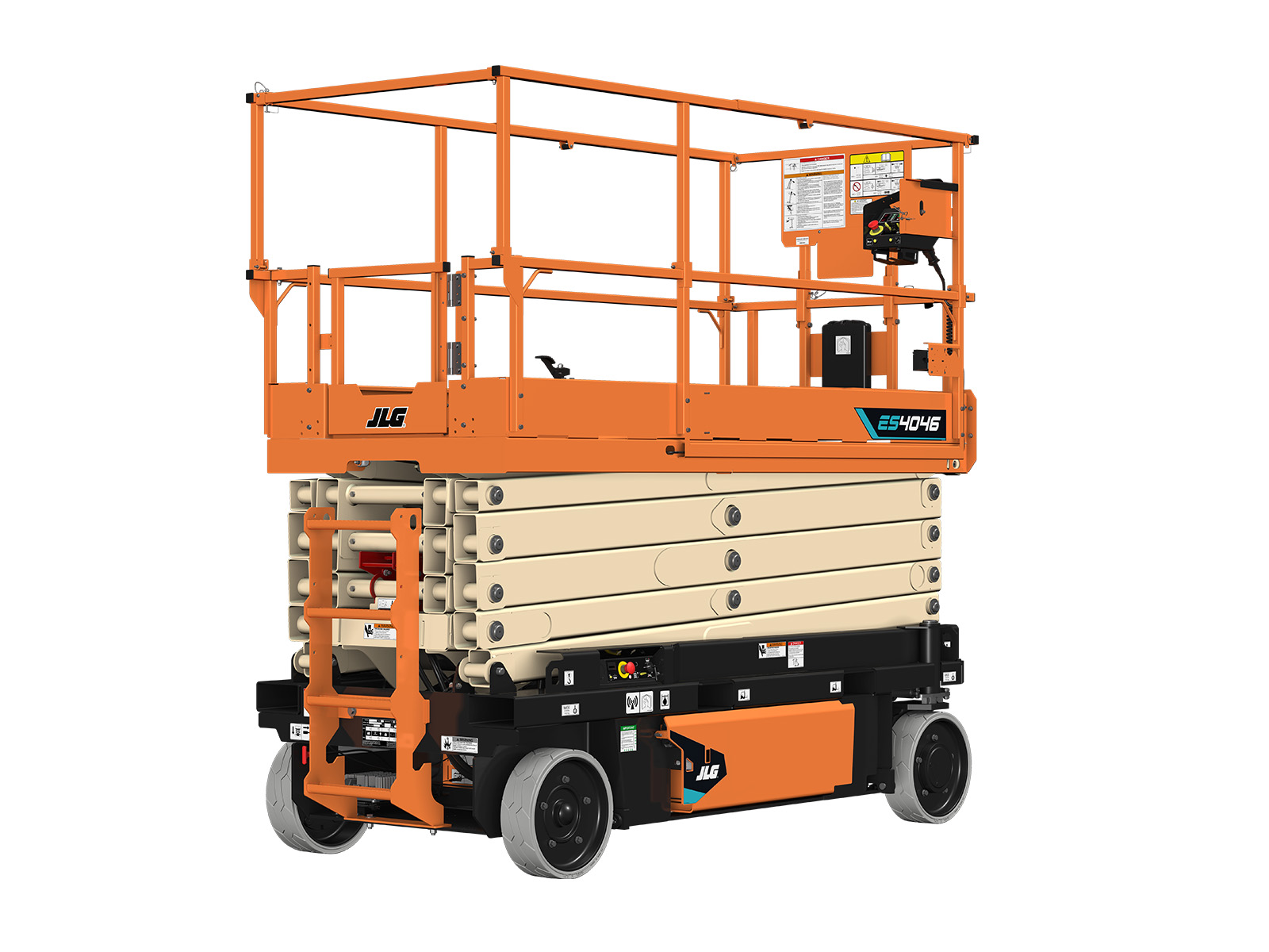40FT Wide Scissor Lift-Orange