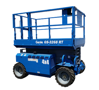 32FT Rough Terrain Scissor Lift-Blue