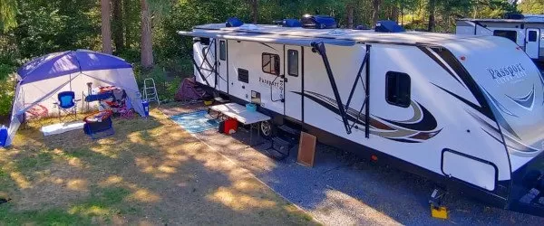 Passport RV at campsite